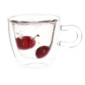 Hot Sale Clear Heat Resist double layer cups